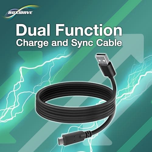 BoxWave Cable Compatible with Netgear Nighthawk M6 Pro Mobile Hotspot (MR6500) - DirectSync - USB 3.0 A to USB 3.1 Type C, USB C Charge and Sync Cable - 6ft - Black — view 5