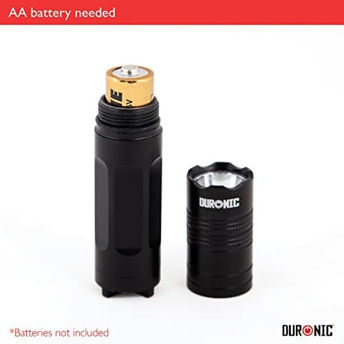 Duronic LED Torch Flashlight Super Bright RFL131AA Compact Charger Cable with UK EU & US Plug Adapters — view 3