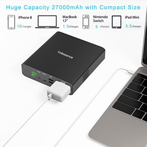 Volessence 27000mAh AC 130W Outlet Portable Laptop Charger (TSA-Approved), Travel Laptop Power Bank & External Battery Pack for MacBook, CPAP,Projector, Drone Headphone and More — view 6