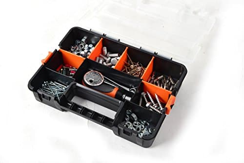 Tactix Assortment Box Suitcase, 3 Stackable Organisers with Removable Dividers, Side Lock for Secure Stacking, 320027 — view 2