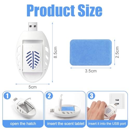 AOOWU USB Mosquito Repellent Plug In Mosquito Killer, Indoor Insect Repellent with 30 Mosquito Repellent Tablets, Mosquito Killer, Summer Sleep Insect repellent — view 2