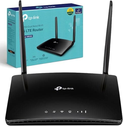 TP-Link Archer MR200 4G Router with SIM Slot, AC750 Two Detachable Antennas