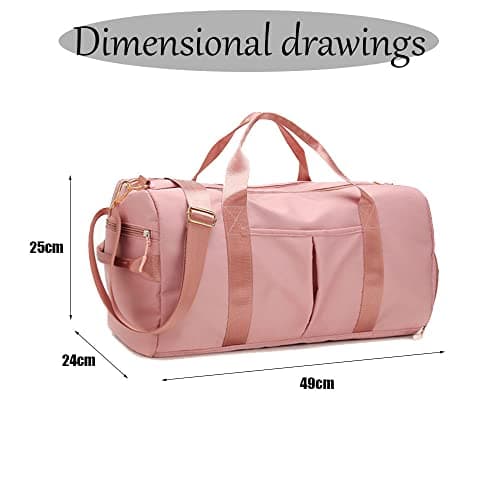 Hixingo Gym Bag with Shoe Compartment Travel Duffle Bag for Men and Women 45L Waterproof Light Weight Sports Bags for Weekender Swimming Football Basketball (45L,Yellow) — view 2