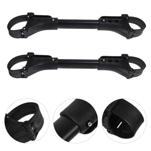 RORPOIR Universal Twin Baby Stroller Connector Adjustable Pushchair Connectors for Double Prams Lightweight Durable Outdoor Stroller Adapters Easy Installation Black — view 2