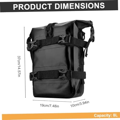 Motorcycle Crash Bar Bags 5-8L Non-Slip Waterproof PVC Motorcycle Side Bag with Strap Shock Absorption Motorbike Accessories for Storage, Crash Bar Bags — view 2