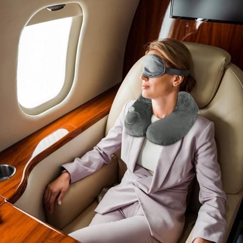 Inflatable Travel Pillow Blow up Travel Pillows for Sleeping Airplane — view 2