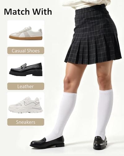 4 Pairs Ladies Knee High Socks Womens 4-7 Autumn Long Cotton Welly Gifts — view 6