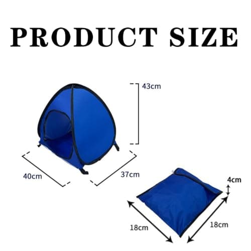 Mini Pop Up Beach Tent, Foldable Head Sun Shade Shelter, Blue — view 2