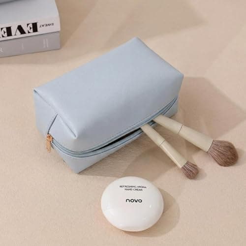 QEBSJSKL Small PU Wash Bag,Waterproof Travel Makeup Pouch for Women — view 4