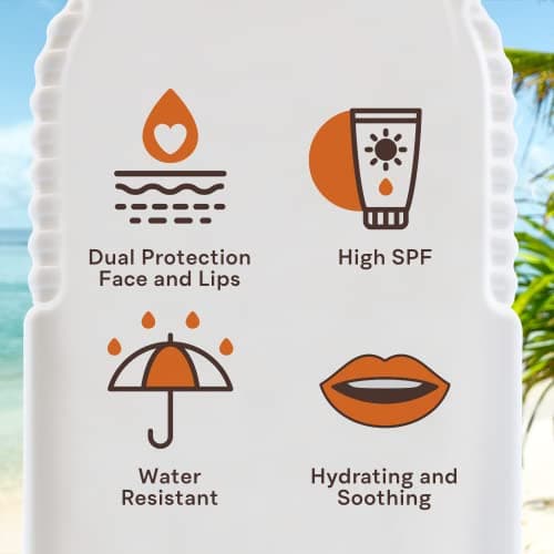 Malibu Sun Duo Pack, SPF 50 Face Cream Sunscreen and SPF 30 Lip Balm Protection, Water Resistant, 2 Piece, 40ml and 5g (Pack of 2) — view 3