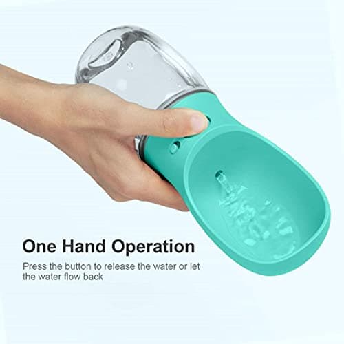 COTOP Dog Water Bottle Portable Dog Drinking Bottles for Walking Travel,Leak-Proof Puppy Water Dispenser & Feeder for Hiking, Camping, Outdoor Doggy Drinking Gift-350ml — view 3