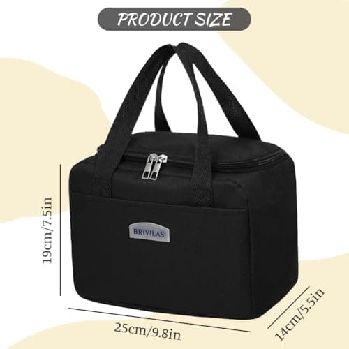 Aucuu Lunch Bag, Insulated Lunch Bag, Waterproof Leak-Proof Lunchbag, Foldable Picnic Bag, Lunch Cooler Bags for Women, Men, Kids and Students Travel Picnic School — view 2