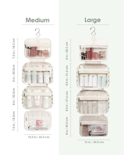 Narwey Large Hanging Travel Toiletry Bag for Women, Wash Bag for Toiletries — view 3