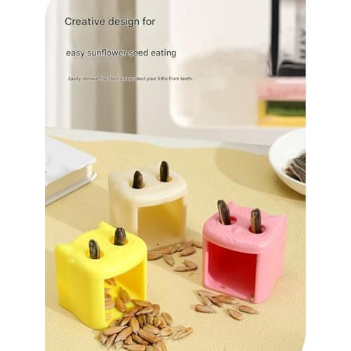 ECMQS Portable Owl Shape Nut Sheller for Travel Use, Cream white — view 4