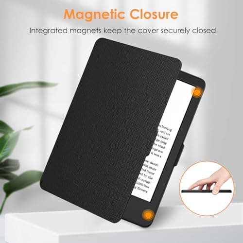 FINTIE Slimshell Case for 6" Kindle 2024/2022 11th Generation, Black — view 4