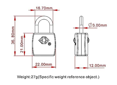 TSA Luggage Locks with Keys(4 Pack),Zinc Alloy Suitcase Padlocks with Key,Key Travel Locks,Small Locks with 8 Keys for Luggage,Travel Suitcase Bag,Laptop Bags etc — view 3