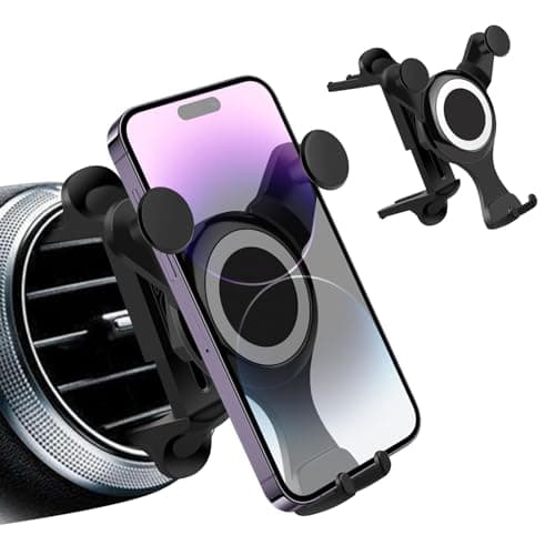 Aeipou Car Phone Holder for Mercedes Benz A/B/C/E/S Mini Cooper Audi-TT Ford Jeep Suzuki Mustang Wrangler Swift Round Vents Mount for All Circular Air Vents iPhone 17/16/15 Pro Max Galaxy S25/S24/S23