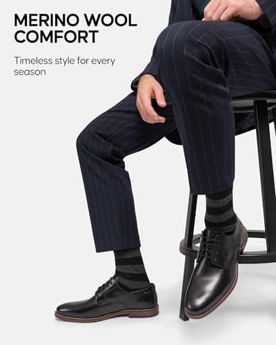 DANISH ENDURANCE Merino Wool Socks Mens, Premium Smart Mens Socks, Breathable Comfort, 3 or 5 Pack, Black-5pack, 6-8 — view 5