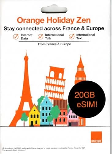 Europe eSIM 30Day |12GB Internet in 5G/4G/LTE | Unlimited Local Calls + 30 Minutes + 200 Texts to Worldwide| eSIM QR Code Sent by email Within 24Hrs of Shipping | Scan QR Code and use Immediately