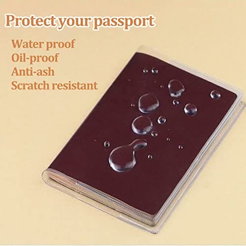 ANDSHUAI Pack of 2 Clear Passport Cover,Waterproof Passport Protector,Secure Fit Frosted PVC Holder Passport Sleeve,Anti Scratches Durable Dustproof Protection,Travel Essentials,131 * 188mm — view 4