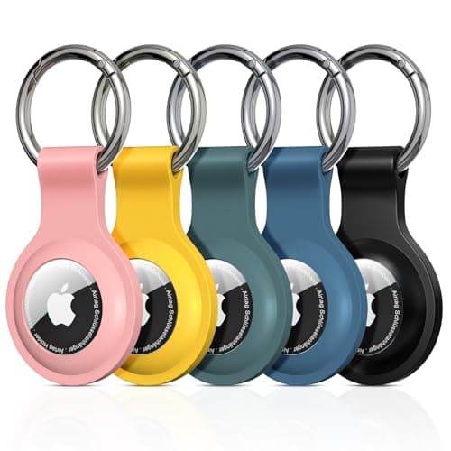 PESTON AirTag Holder Keyring, 5-Pack Case for Apple AirTag 1st and 2nd Gen