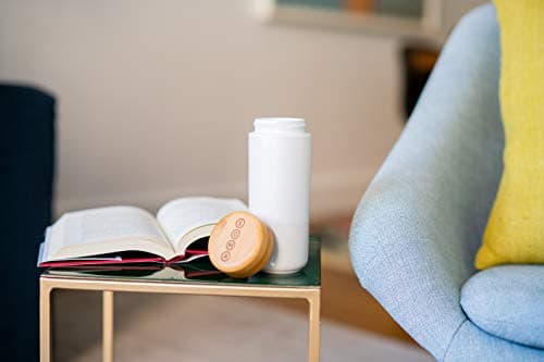 Soma Insulated Ceramic Mug with Bamboo Lid for Travel, Pearl — view 6