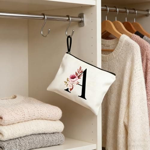 Waterproof Makeup Bag Travel Cosmetic Pouch for Women, Large Capacity Toiletry Bag Organiser with Zipper, Personalised Gift for Birthday Bridesmaid Wedding Ladies — view 6