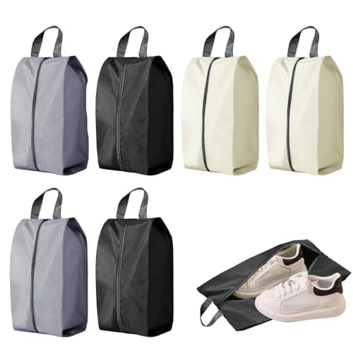Shoe Bags for Travel, 6PCS Portable Nylon Shoe Bag with Handle