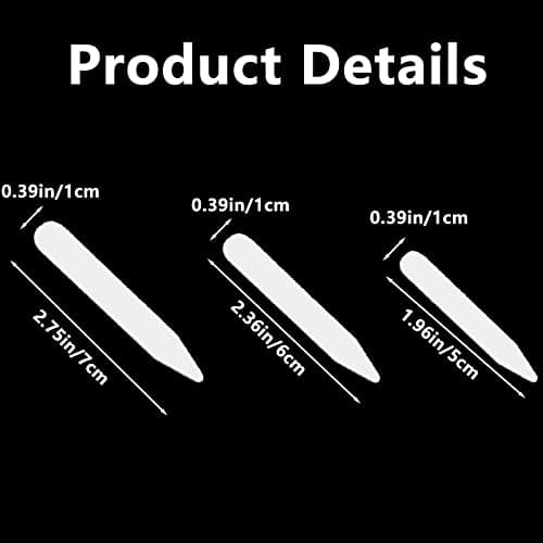 Shirt Collar Stiffeners, 30 pcs Plastic Shirt Collar Stays White Smooth 3 Size Collar Stiffeners Stiffener Fabric Stiffener White Collar Extender for Home Use Organizing Travel Mens Dress Shirt — view 2