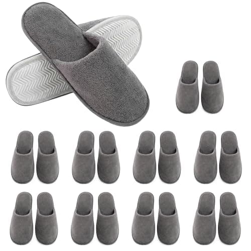 YOZAIUUI Hotel Slippers for Guests - 10 Pairs Disposable Pack