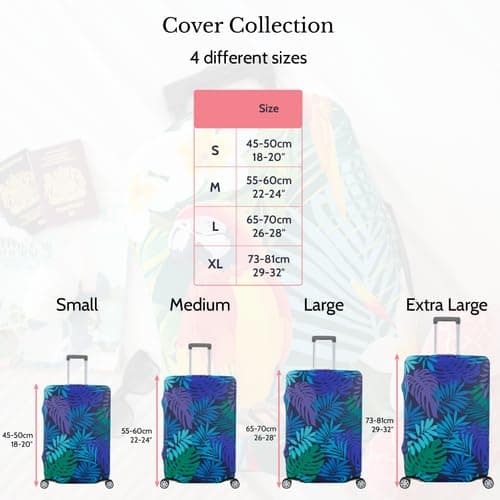 Periea Luggage Covers for Suitcases – Suitcase Cover – Premium Elasticated Material – Small, Medium, Large or Extra Large (Extra-large, Black with White Polka Dots) — view 3