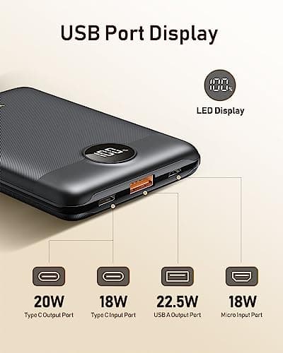VEEKTOMX Power Bank Fast Charging, 10000mAh Mini USB C Portable Charger — view 3