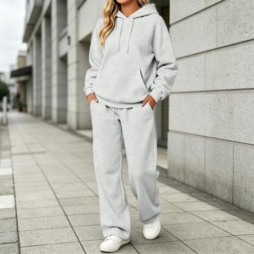 Womens Co Ords Set 2 Piece Long Sleeve Hoodie and Sweatpants — view 3