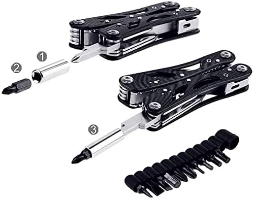 Grizef Multitool Pliers, Durable Stainless Steel 24-in-1 Multi-Purpose Pocket Folding Pliers with Screwdriver Kits, Outdoor Multi-Functional Utility Tools for Outdoor Activities, DIY Activities — view 5