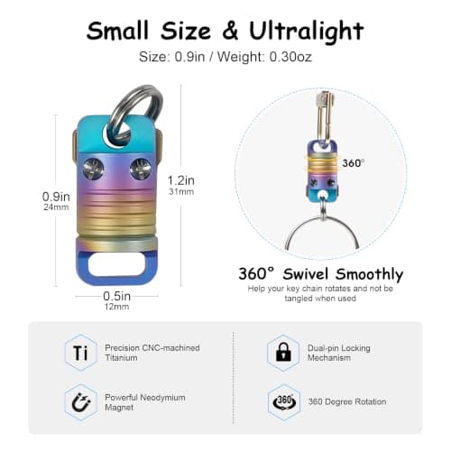 RUKUHOT Magnetic Quick Release Keychain, Detachable EDC Key Ring with Strong Magnetic Lock — view 3
