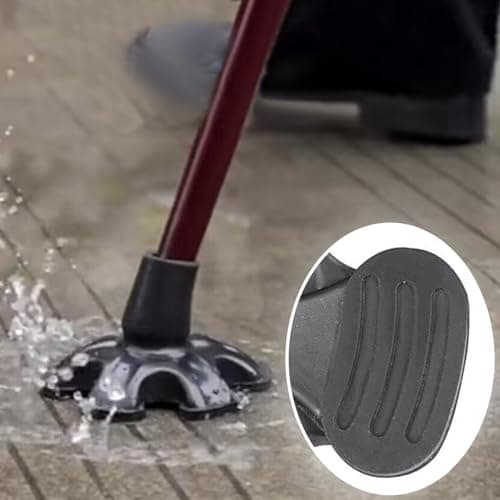 ACHANFLY Walking Stick Rubber Ferrules Standing Cane Tip 19 mm 6 Point Support Rubber Cane Tip Non-Slip Self Standing Support Base Foot Pad Replacement Cane Crutch Pad for Walking Sticks and Canes — view 5