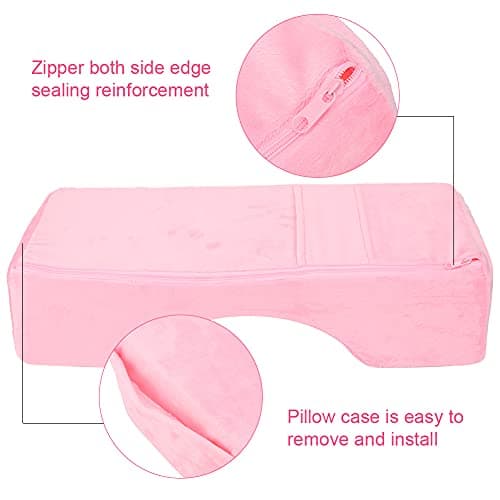 Agatige Lash Pillow for Lash Extensions, U Shape Soft Neck Pillow Beauty Makeup Eyelash Extension Neck Rest Curve Lash Eye Head Neck Bed Pillow Cushion for Salon Beauty Making up Tool (Pink) — view 3