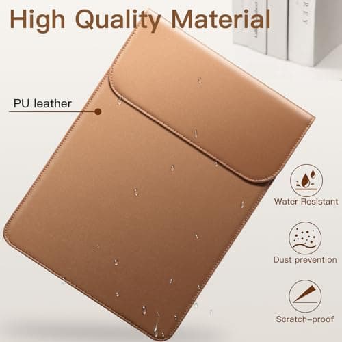 JETech Slim Laptop Sleeve for 13-Inch Devices, Brown — view 5