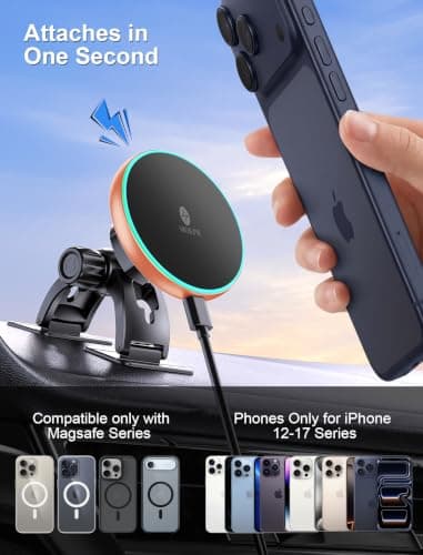 MOKPR for Magsafe Car Mount Charger, 15W for Magsafe Car Charger — view 2