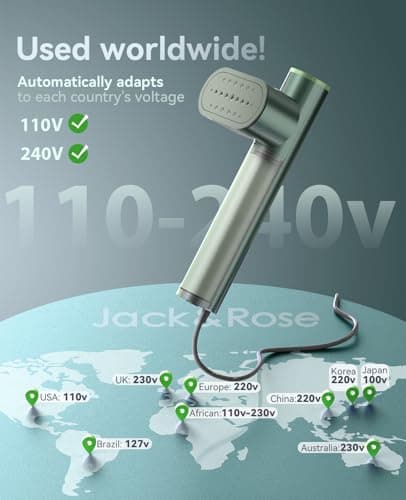 Jack＆Rose Clothes Steamer,100-240V Dual Voltage Travel Steamer,Green — view 2