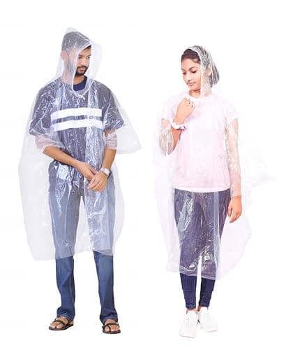 Start and Drive Ltd Poncho Rain Coat Transparent Waterproof Plastic Poncho Adult Size Reusable Ponchos with Hoods, Emergency Raincoats, Rain Ponchos (1 pcs, Transparent) — view 4