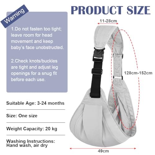 AYESY Baby Carrier, Adjustable Sling for Newborn Up to 3-24 Months — view 2