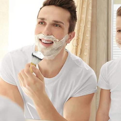 Shaving Set for Men contains Shaving Brush, Shaving Stand & Shaving Bowl for Salon, Barber, Home and Travelling- Shaving Kit Gift for Him, Husband, Boyfriend, Father (Wooden) — view 4