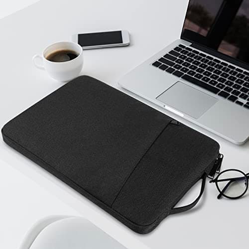 Chelory 15.6 Inch Laptop Sleeve for 16 Inch MacBook Pro Max 2019-2026, 15.6 16 Inch Laptop Bag Case Notebook Ultrabook Chromebook Shockproof Water Resistant Protective Cover with Handle, Black — view 6