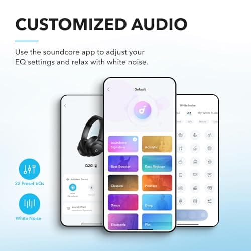 soundcore Anker Q20i, Hybrid Active Noise Cancelling Foldable Headphones — view 4