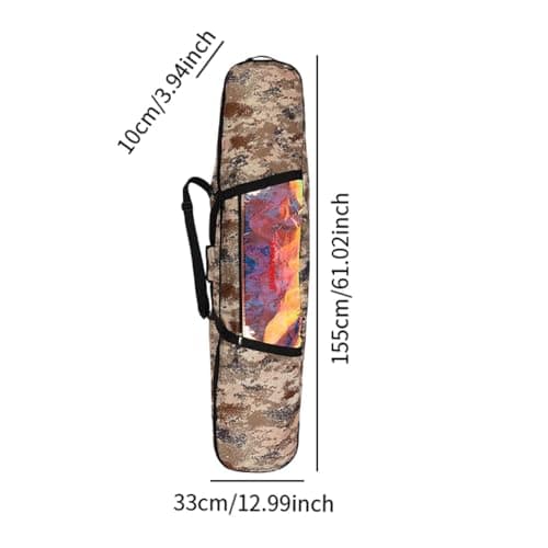 QLoztyse Travel Bag for Snowboard with Storage for Gear And Accessories, Khaki — view 3