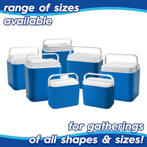 Harbour Housewares 30L Cool Box – Blue Large Insulated Portable Cooler, Camping Ice Chest for Picnic, Beach, Travel, Road Trips, Festivals & Outdoor Food & Drink Storage — view 4