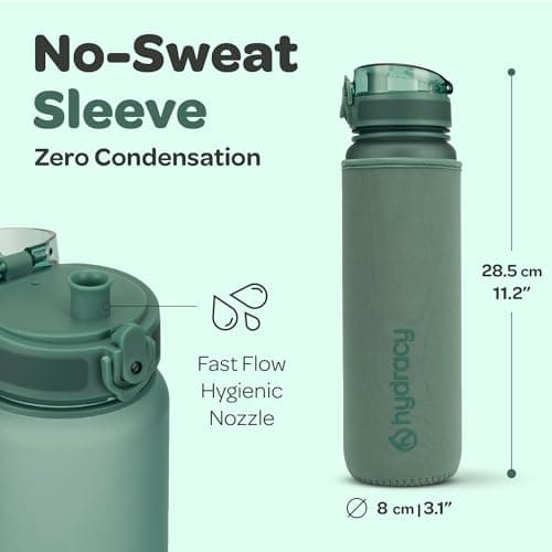 Hydracy Motivational Water Bottle with Time Marker & Fruit Infuser 1 L — view 6