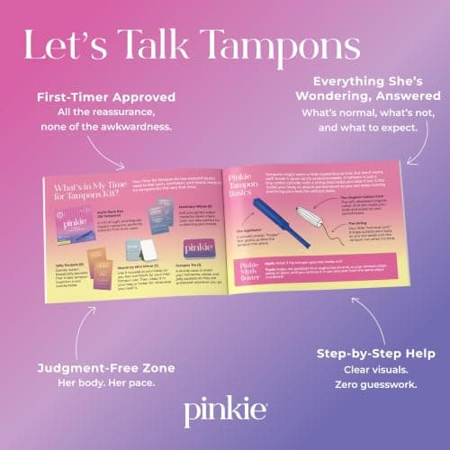Pinkie Time for Tampons Starter Kit for Teens & Beginners - 50 Piece Set — view 3