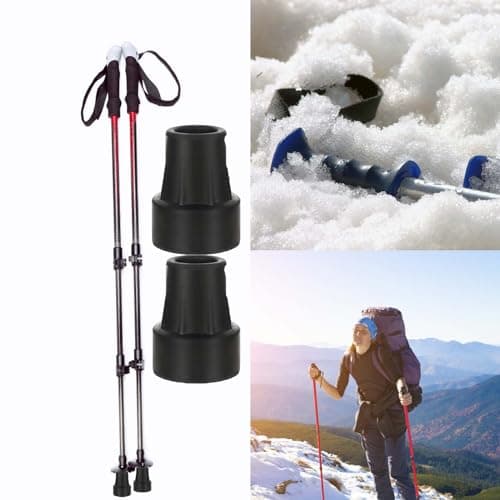 wodehahagou 2 Pack Rubber Walking Stick Tips - Durable Non-Slip Extreme Grip - Non-Slip and Stable Cane Accessories for Walking — view 6